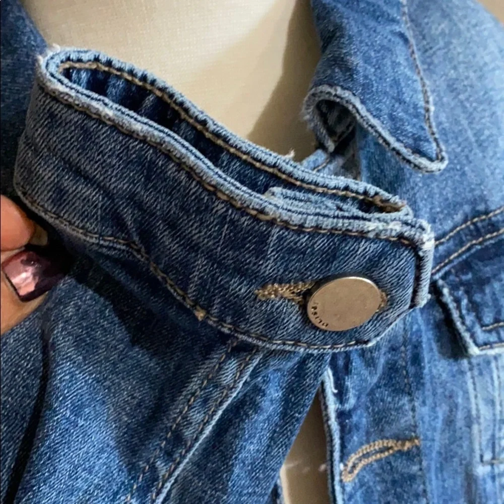 DL1961 Manning Mid Wash Denim Raw Hem Jacket